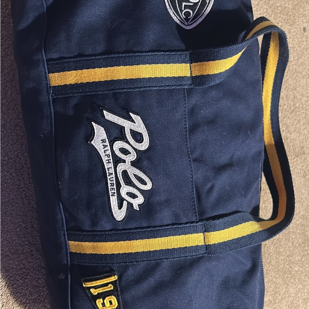 Polo by Ralph Lauren Blue and Yellow Duffel Bag